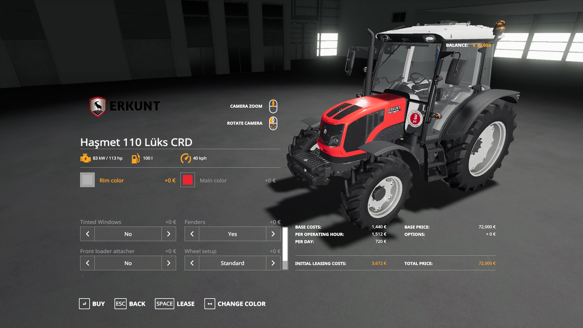 Erkunt Hasmet 110 Luks CRD Tractor V1