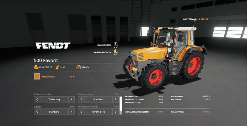 Fendt Favorit 500 Tractor V1