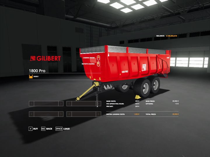 Gilibert 1800 Pro Trailer