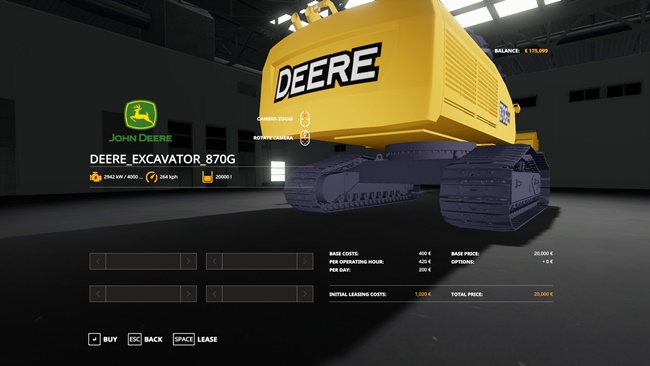 Deere Excavator 870G V1.6