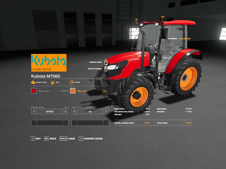 Kubota M7060 Tractor V1.0